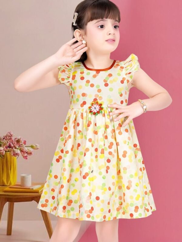 Polka Dots Knee Length Casual Dress