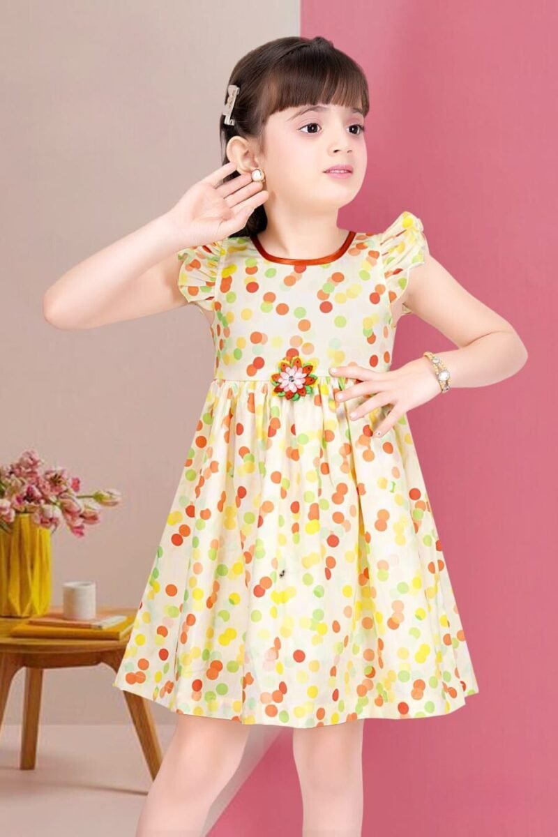 Polka Dots Knee Length Casual Dress