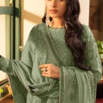 Women Dusty Pista Pakistani Suit-1