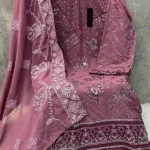 Women Rose Pink Pakistani Suit-1