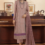 Light Lavender Georgette Pakistani Salwar Kameez With Heavy Embroidery Dupatta-1