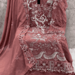 Light Maroon Straight Pakistani Salwar Kameez With Beautiful Embroidery Dupatta Work-1