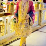 Mustard Wedding Wear Pakistani Salwar Kameez With Multicolor Dupatta Work-6