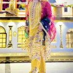 Mustard Wedding Wear Pakistani Salwar Kameez With Multicolor Dupatta Work-6