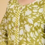 Luish Womens Yellow Floral Printed Kurta Set with Dupatta