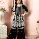 Girls Black Kali Gharara