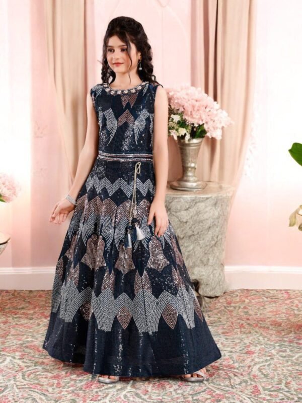 Girls Blue Lahenga Choli