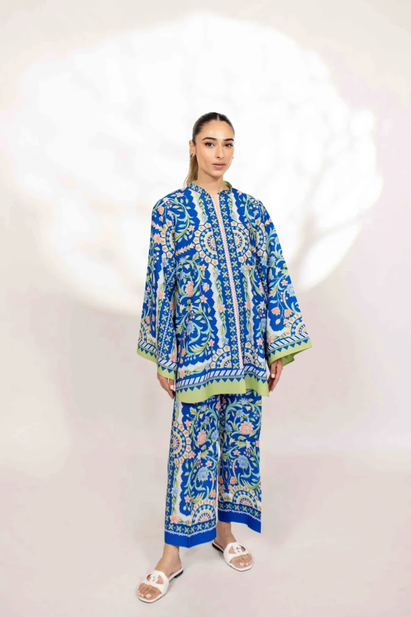 Blue Nilofer Izmia Co-ord Set