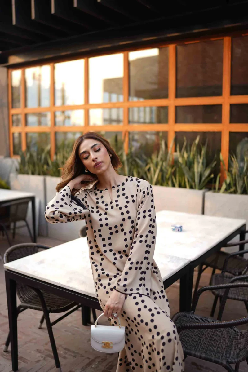 Beige Black Pakistani Co-Ord Set - Image 5