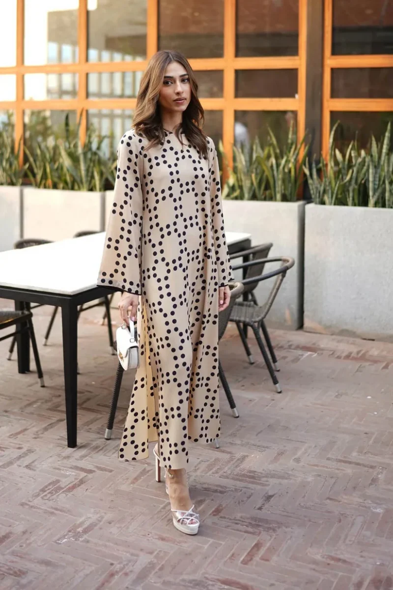 Beige Black Pakistani Co-Ord Set